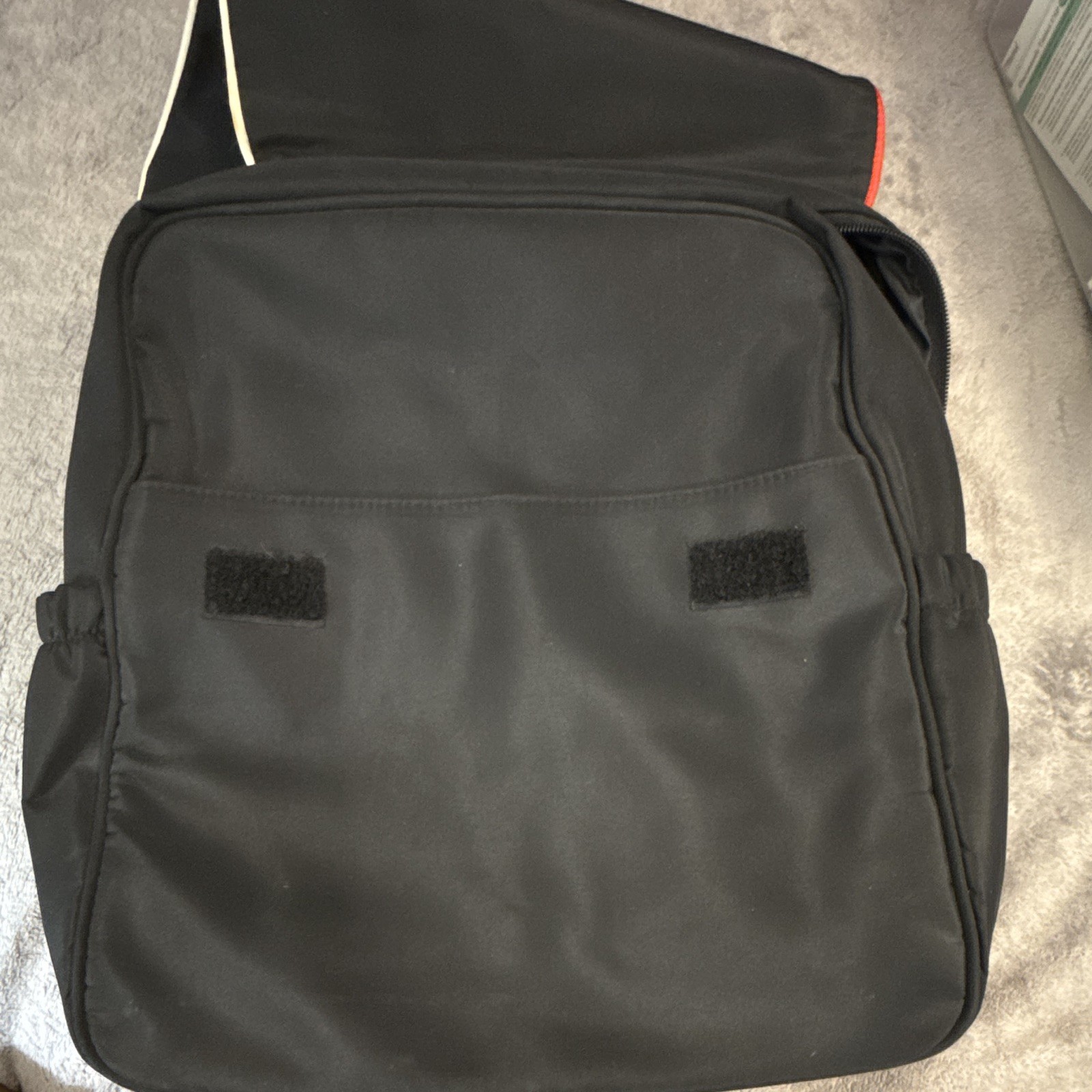 Tommy Hilfiger Black Backpack Zip Closure Red/White Trim Pockets Lined