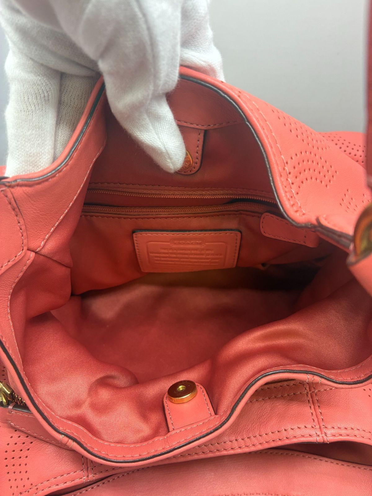 Coach Tote Bag AB Rank F23602 Leather 32cm x 20cm x 12cm Used