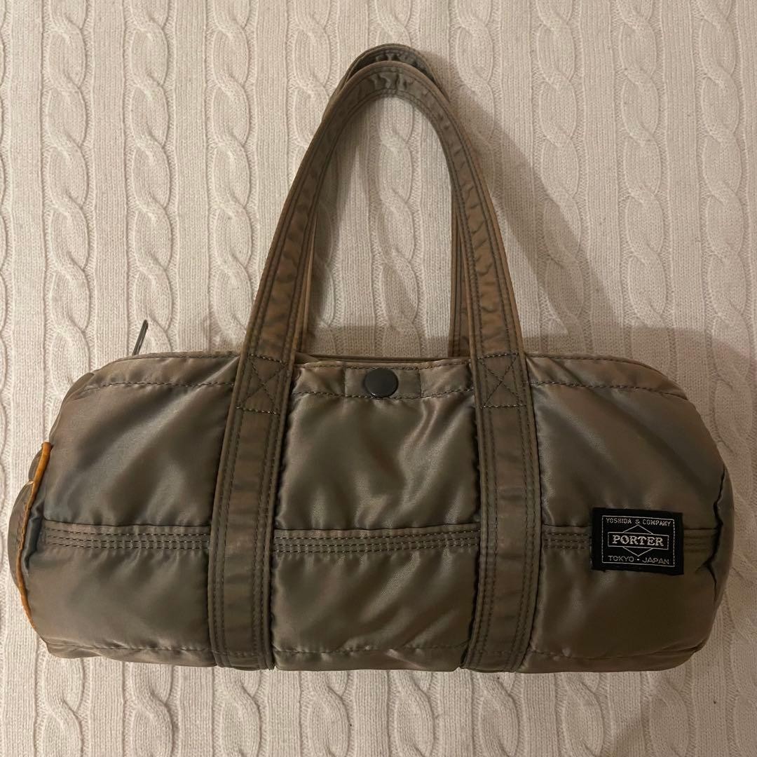 PORTER Yoshida TANKER Mini Boston Bag Duffle Bag Silver Made in Japan Authentic