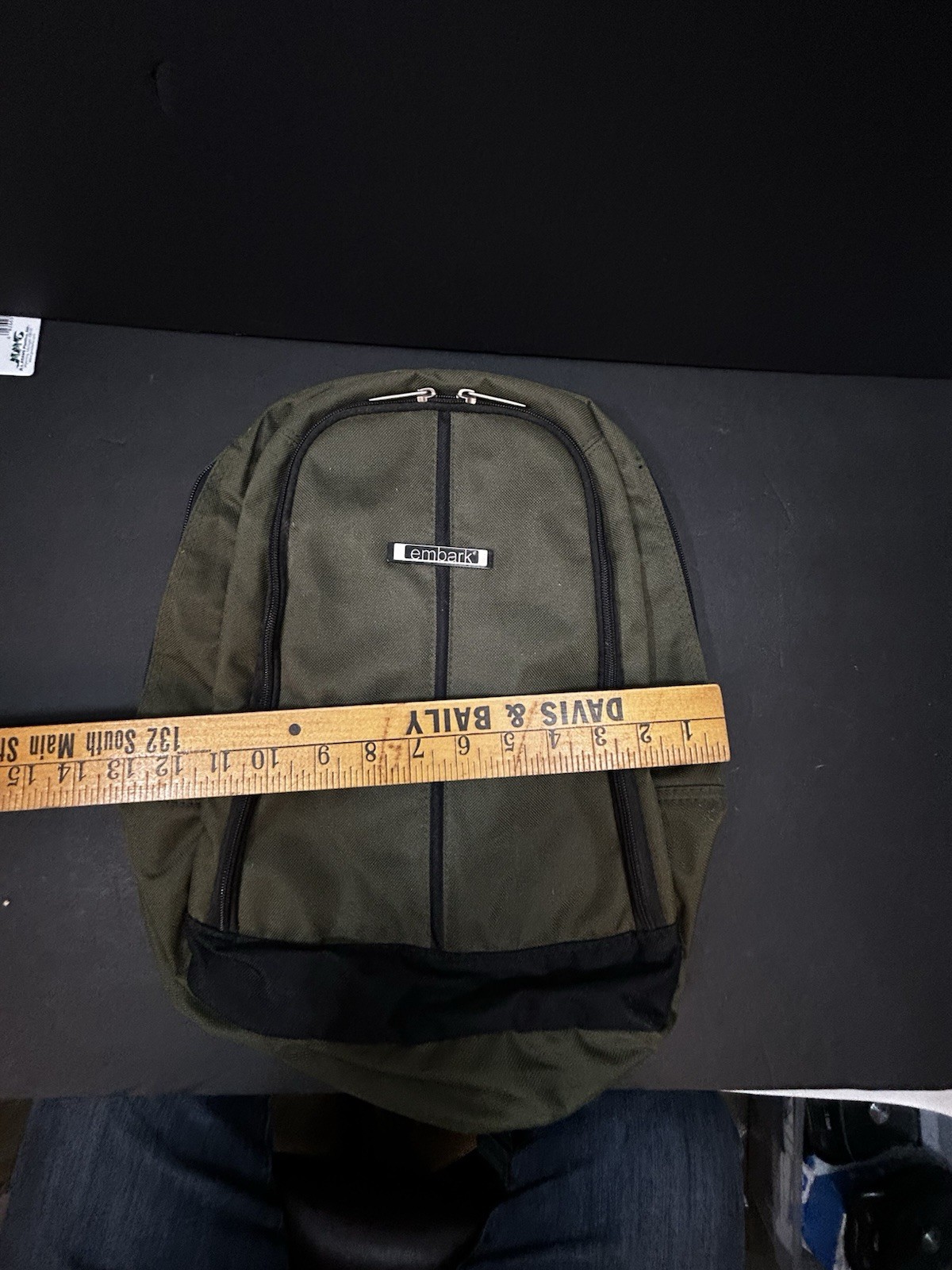 Embark small size ~15″x10″ casual travel backpack Dark Olive Green
