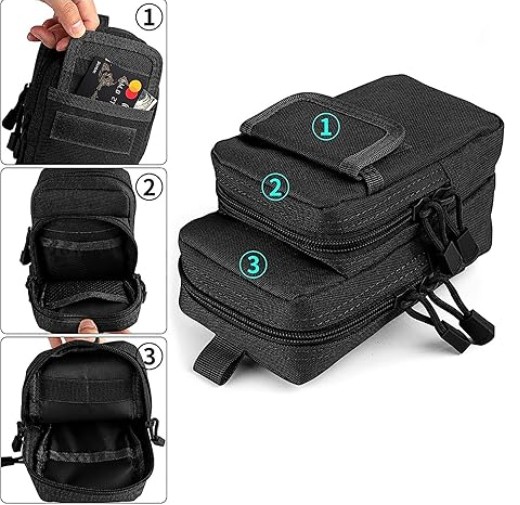 Outdoor Multi-Functional Tactical Waist Bags 3 Pocket Design Camping HikingCrowd