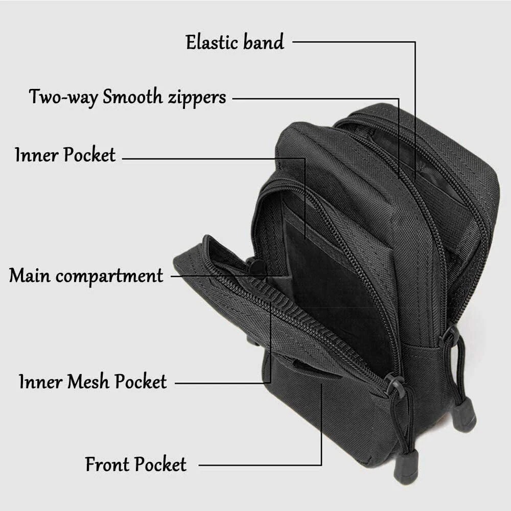 Outdoor Multi-Functional Tactical Waist Bags 3 Pocket Design Camping HikingCrowd
