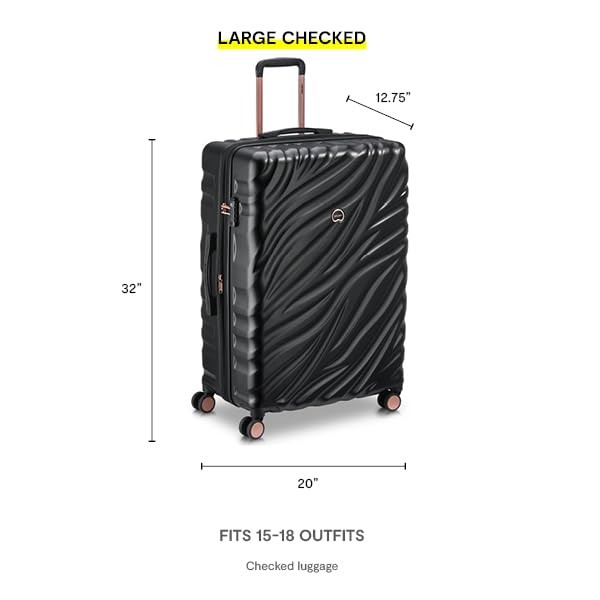 Delsey Alexis Lightweight Luggage, 4-Wheel Spinners Hardshell Suitcase, 29 In U6