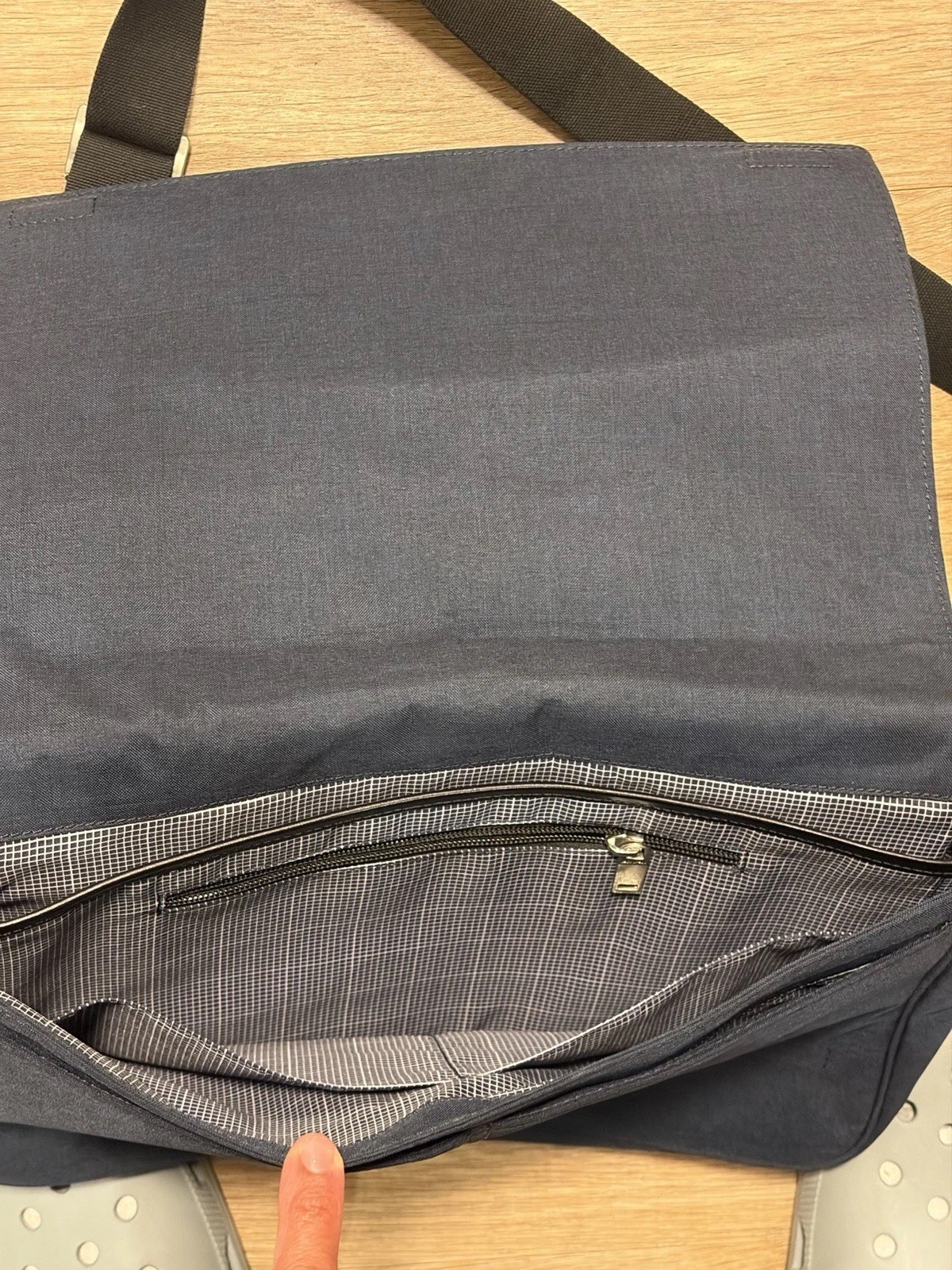 Jack Spade Navy Canvas Messenger Bag