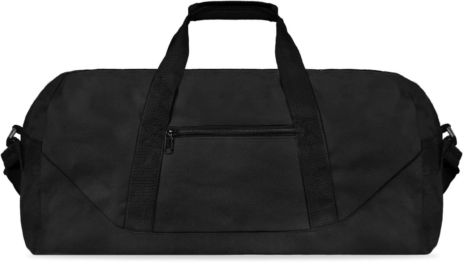 Large 21-Inch Black Duffle with Dual Handles & Adjustable Strap for Easy Carry