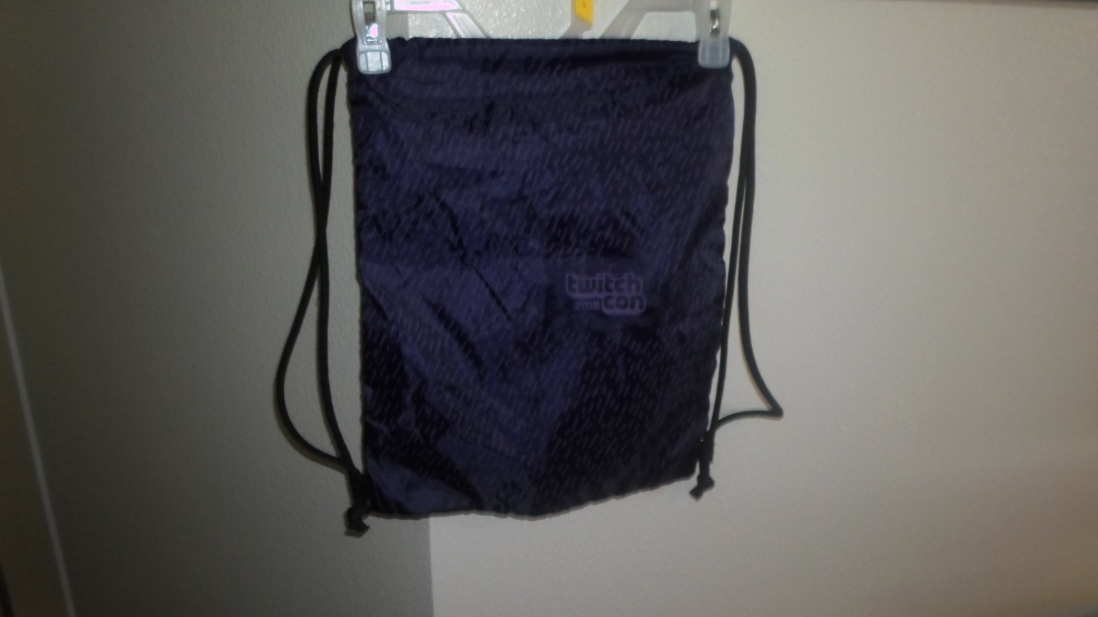 Backpack-day pack-16 in long-13 in wide-nylon-rope straps-purple-Twitch CON2018