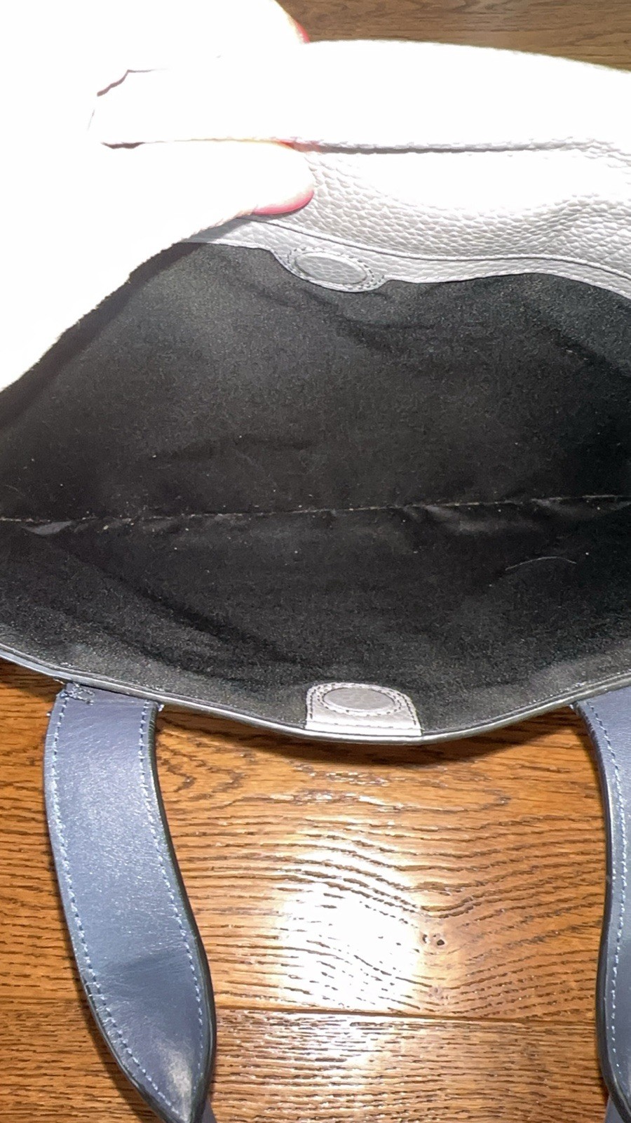 Coach Metropolitan Portfolio Briefcase Bag Gray Blue Navy Pebbled Leather $595