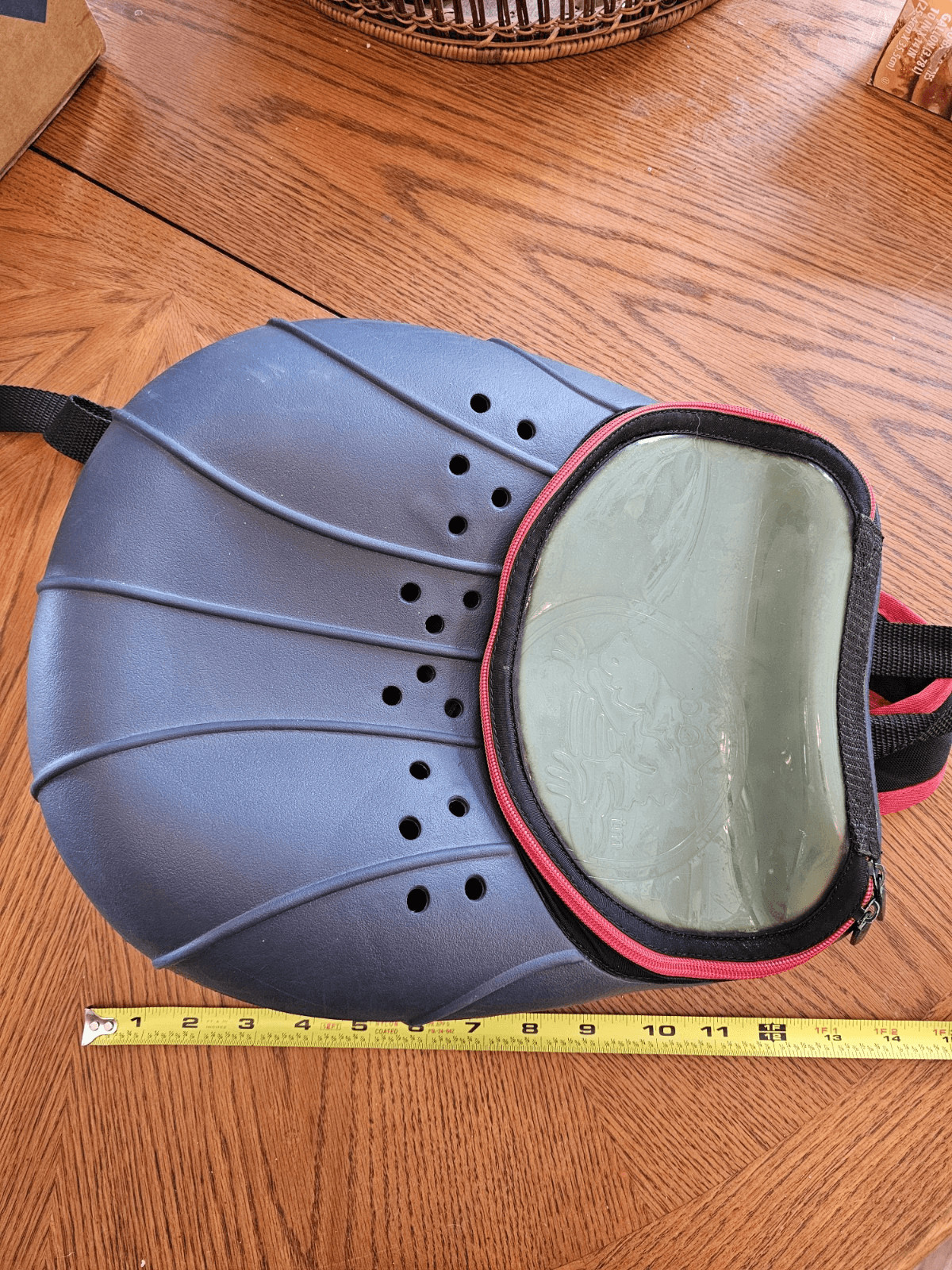 Round Crocs Backpack Bag Zip Blue Croslite Holes Jibbitz Holes Embossed RARE
