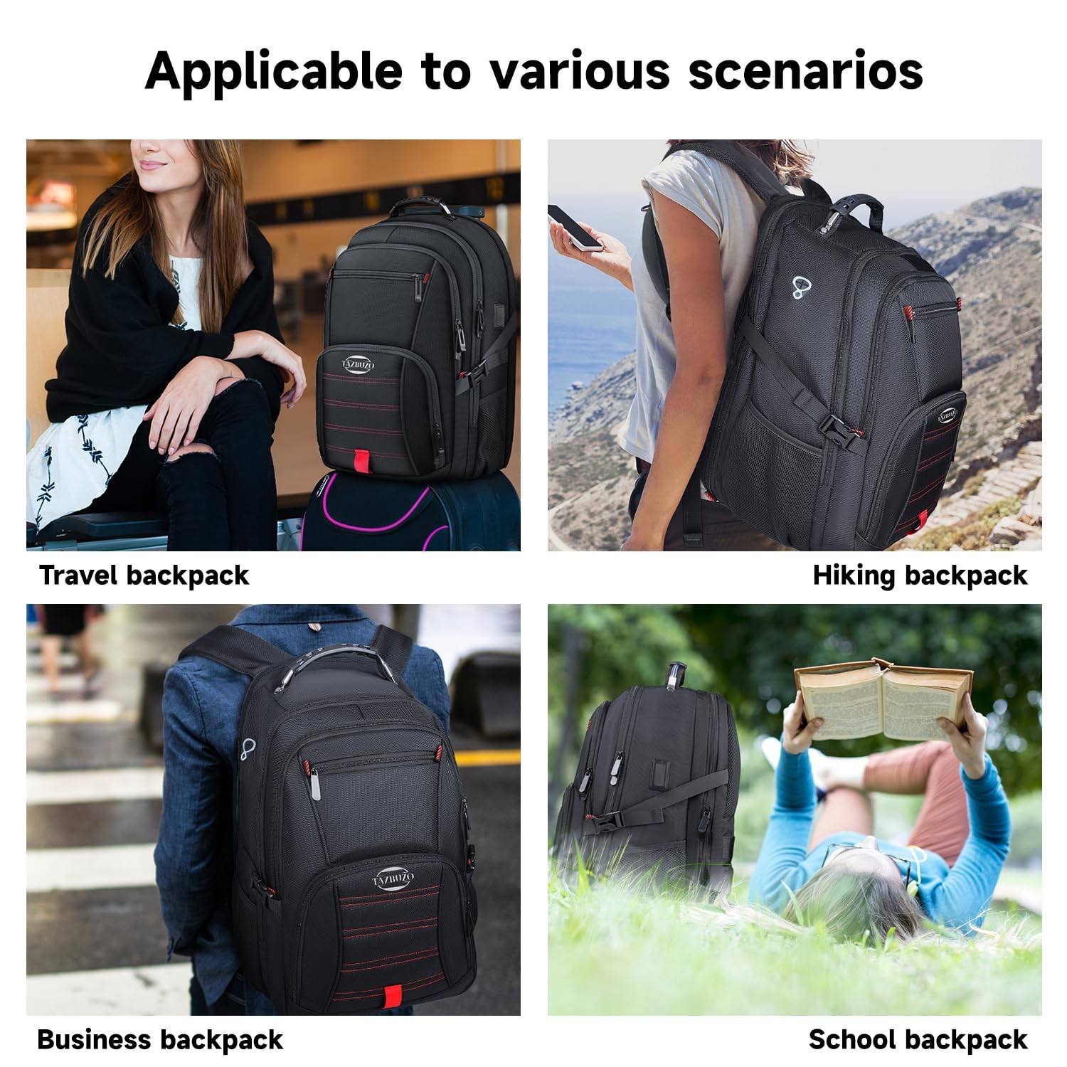 50L Travel Backpack, Extra Large Backpack, Laptop Backpack for Men, big Backpack