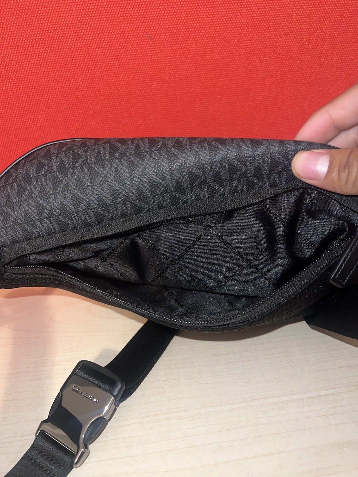 Michael Kors Cooper Logo Belt Bag In Black 11.5″Wx6.5″Tx4.5″D