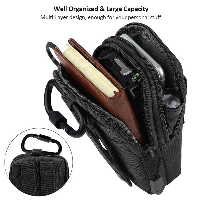 Tactical Molle Pouch Belt Waist Pack Bag EDC Tools Pocket Military Waist Pack