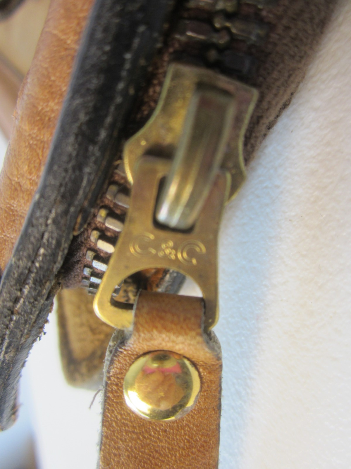 Vtg London Harness Co Boston Brown Tan Leather Suede Brief Case Handle Bag