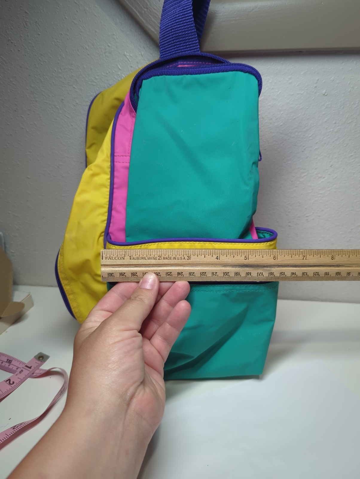 Vintage Retro Original Multi Color 80s 90s Shaving Traveling Bag Colorful Rare
