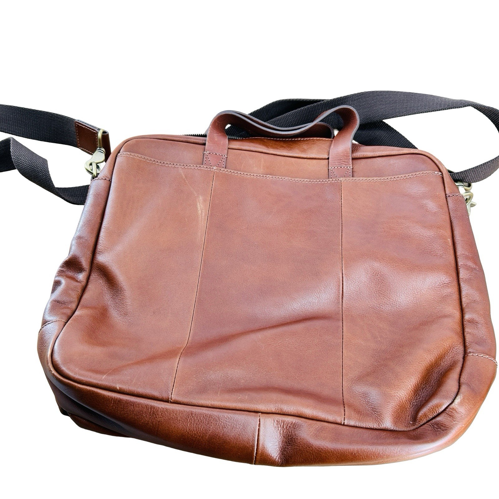 FOSSIL BUCKNER WORKBAG For Laptop MBG9378222 Cognac 14”x12”x3”