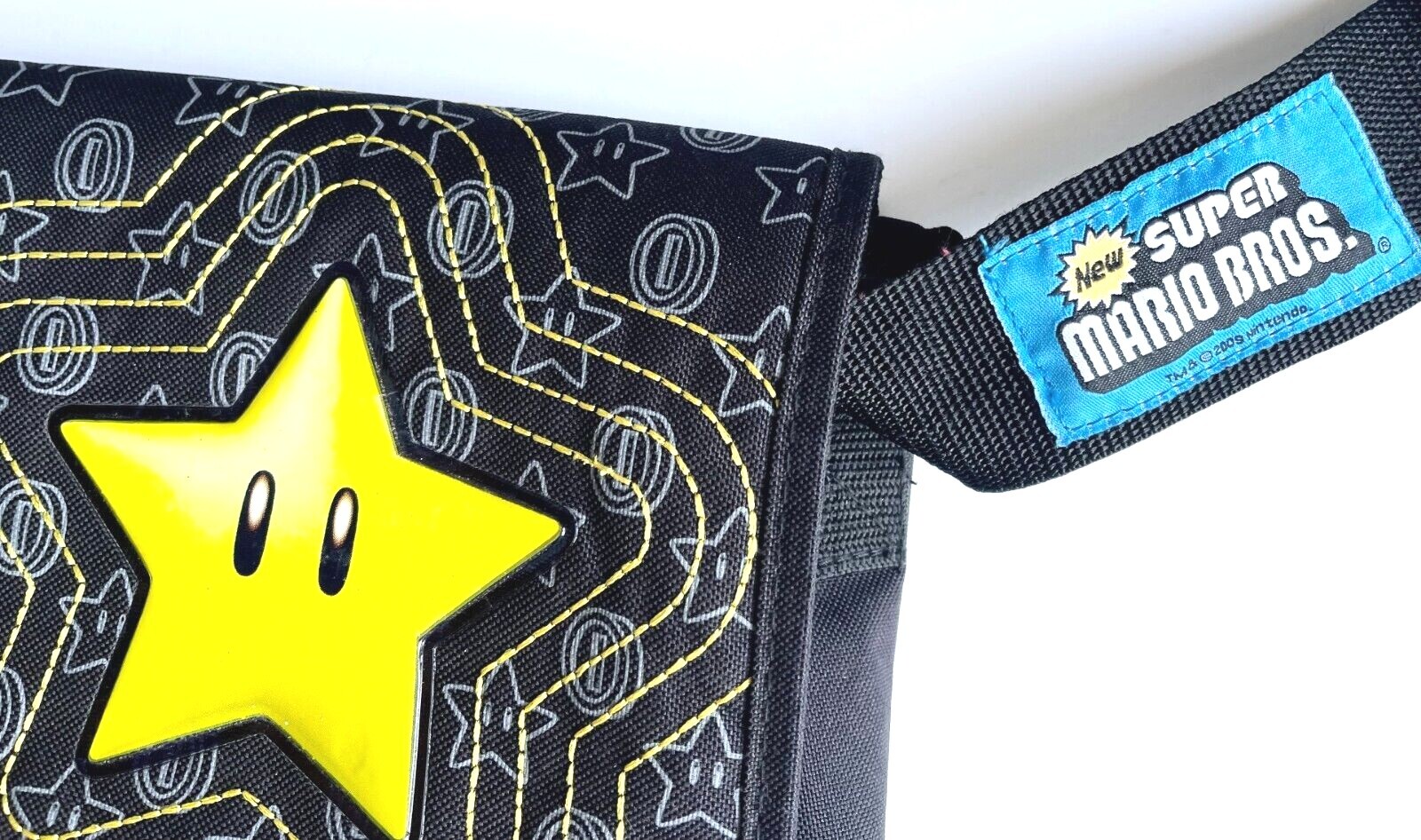 NEW NINTENDO SUPER MARIO POWER UP STAR MESSENGER SCHOOL BOOK BAG SHOULDER STRAP