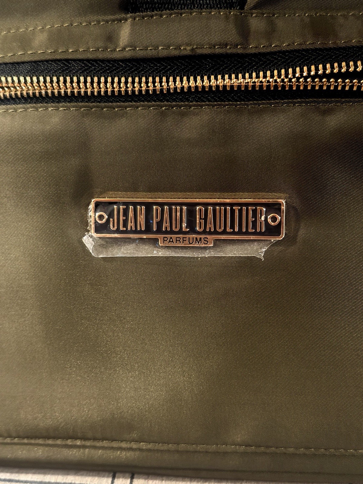 Jean Paul Gaultier Solid Green/Black Backpack Zip Closure Outer Pockets Travel
