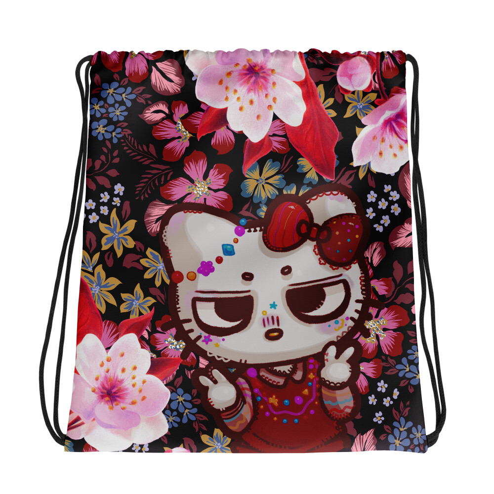 Drawstring bag | Cute Cat Design Drawstring Bag | Manga & Anime Style