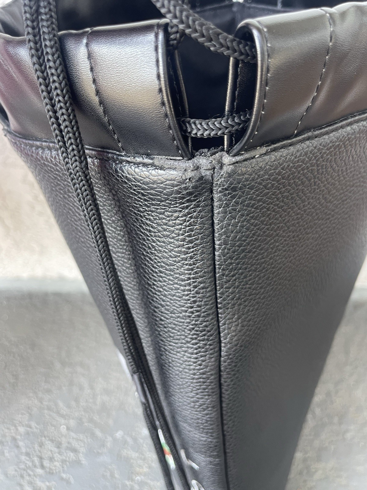 GUCCI x Coco Capitán Logo Leather Drawstring Backpack