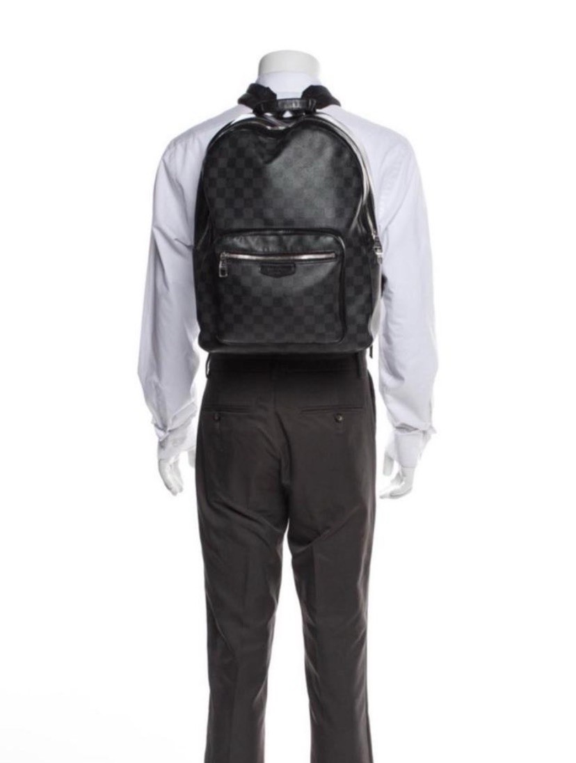 Louis Vuitton Damier Graphite Black Men’s Backpack Adjustable Strap Top Handle