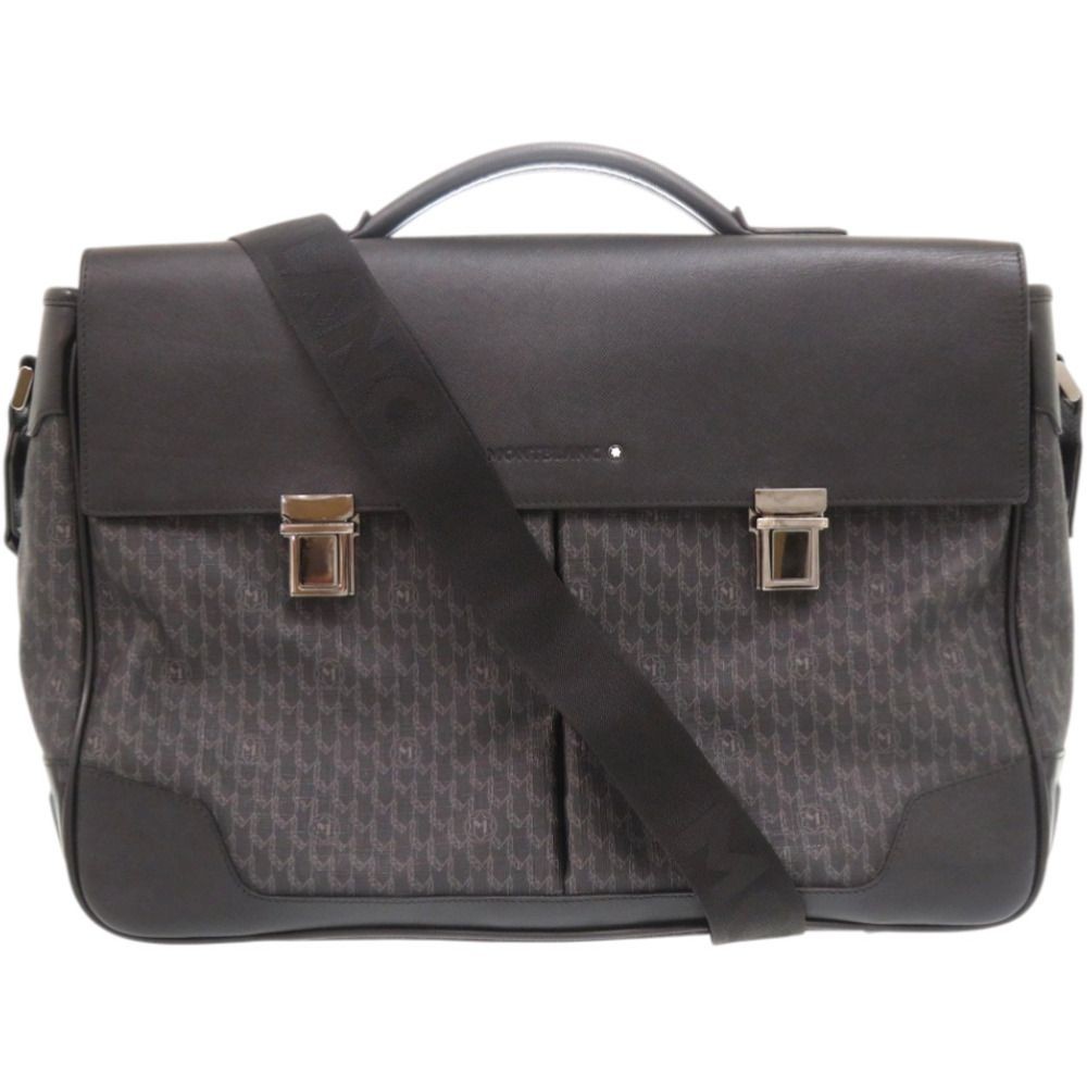 Montblanc Handbag Signature Double Compartment Canvas Black W40 H30 D12 cm