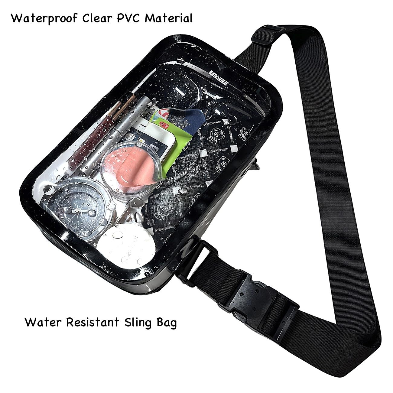Stadium Approved Clear Bag Shoulder Crossbody bag Sling Chest Purse for Conce…