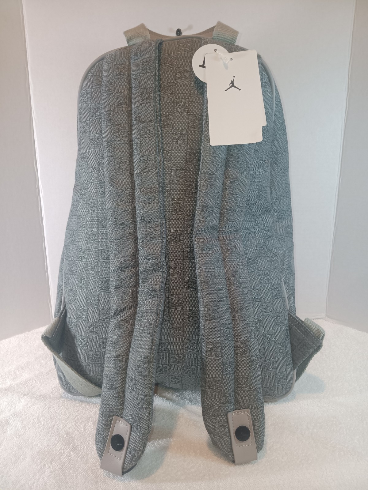 New Authentic Jordan Monogram Jumpman Backpack Cool Grey
