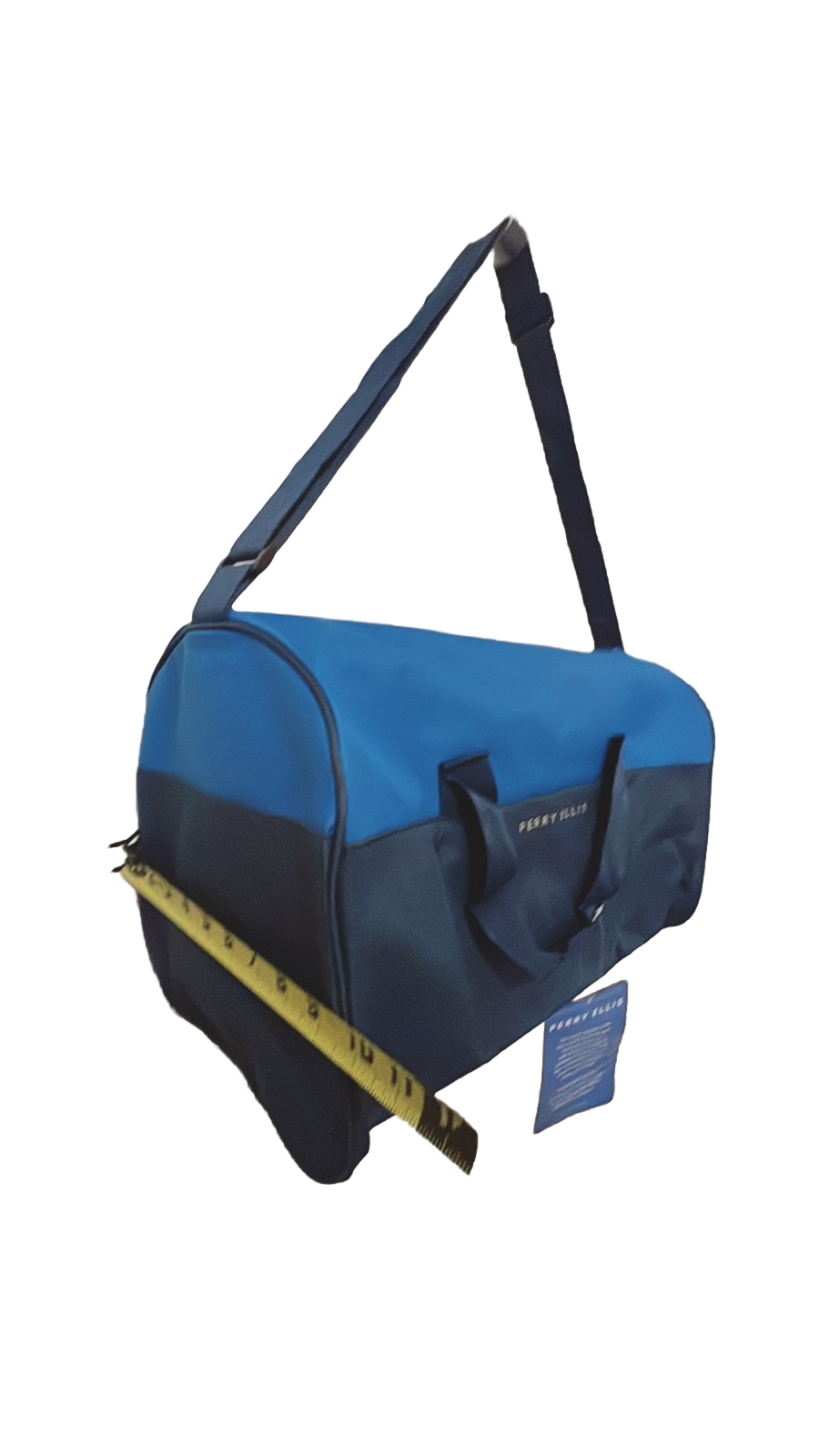 Perry Ellis-Navy Blue/Light Blue-Gym/ Business Duffel Bag-(NEW IN PLASTIC WRAP)