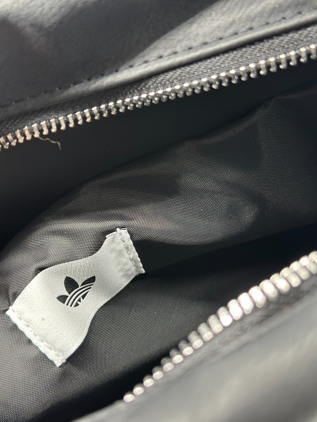 Adidas Premium Bowling Style Bag Large Black Designer Purse Trefoil Sport JW0307