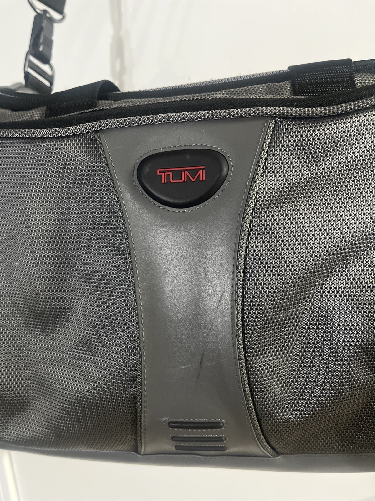 TUMI Boston 2Way Ballistic Nylon Duffle Bag Carry On Gray 525PW Strap (See Pics)
