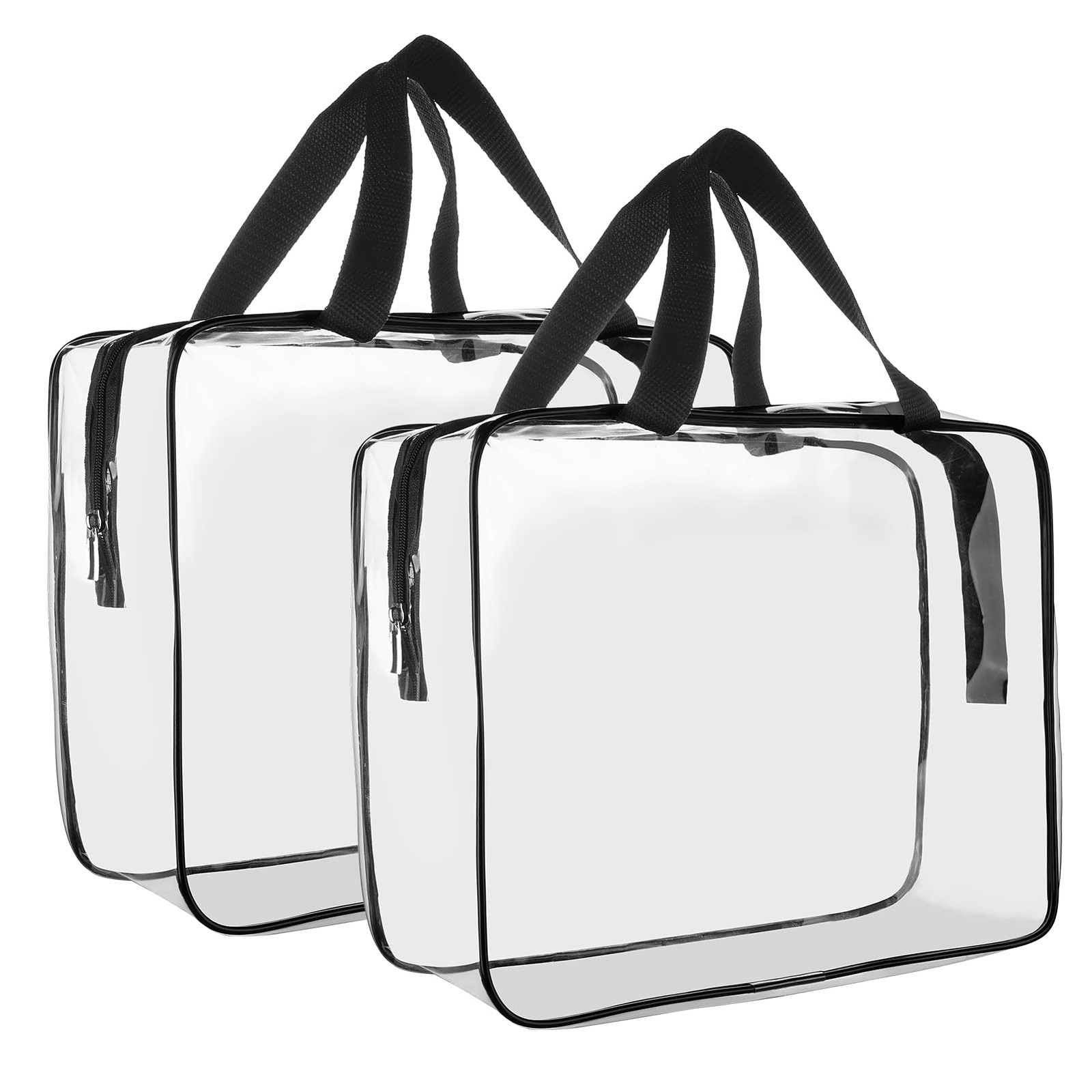 Cosywell Clear Toiletry Bag Quart Size 2Pcs Travel Makeup 2L,