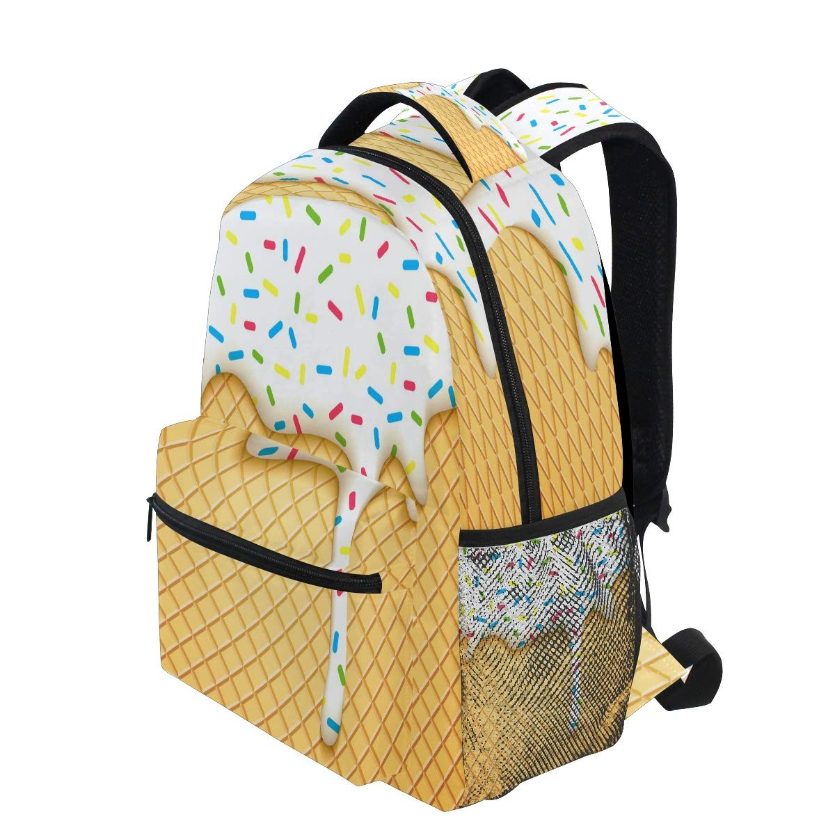 Ice Cream Cone Backpack Bookbags Laptop Boys Girls Teens Water Resistant