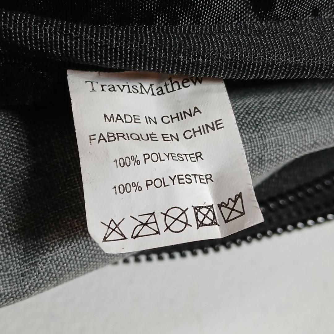 Travis Mathew The Go Laptop Backpack Gray Fleece Lined 12.5″x19.5″x6″ “Hole”