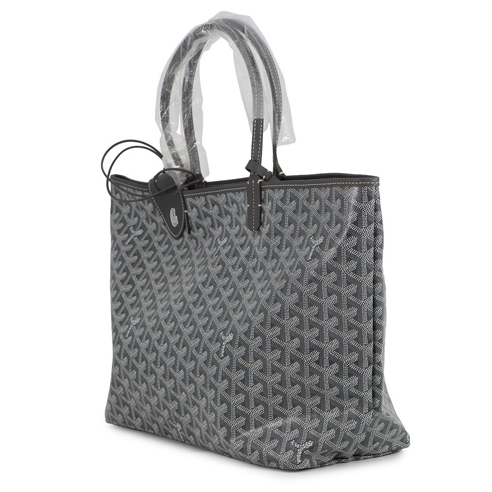GOYARD Saint Louis with clip Size PM PVC/Leather Gray STLCROPMLTY51CL51P