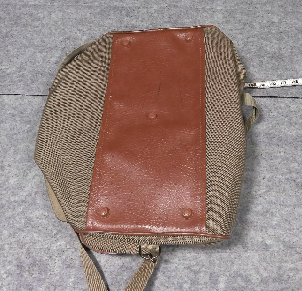 Vintage Samsonite Brown Tweed Overnight Carry On Shoulder Bag Adjustable Strap