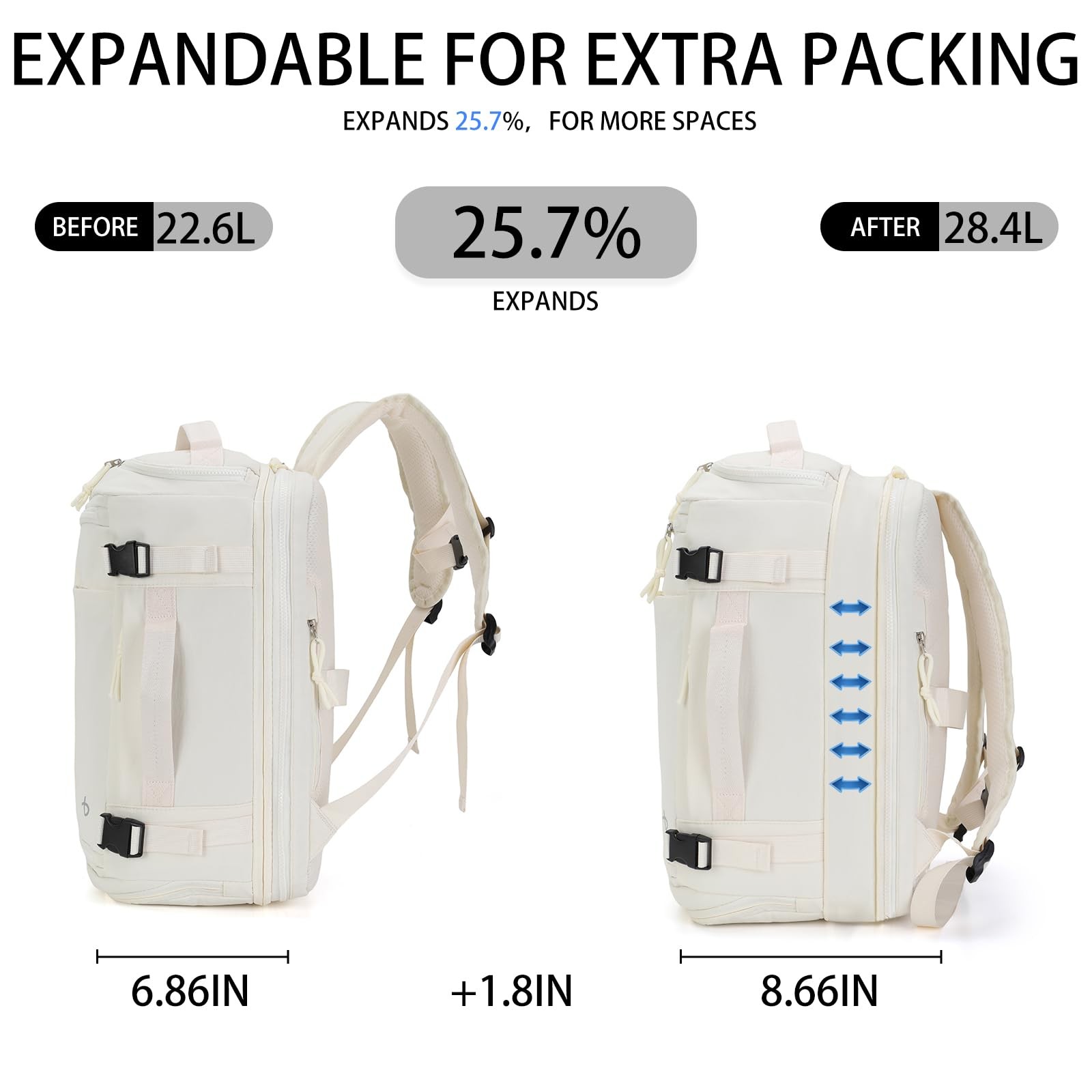 Travel Duffle Backpack with Shoe Compartmen&Wet Pocket for Men Women, Expanda…