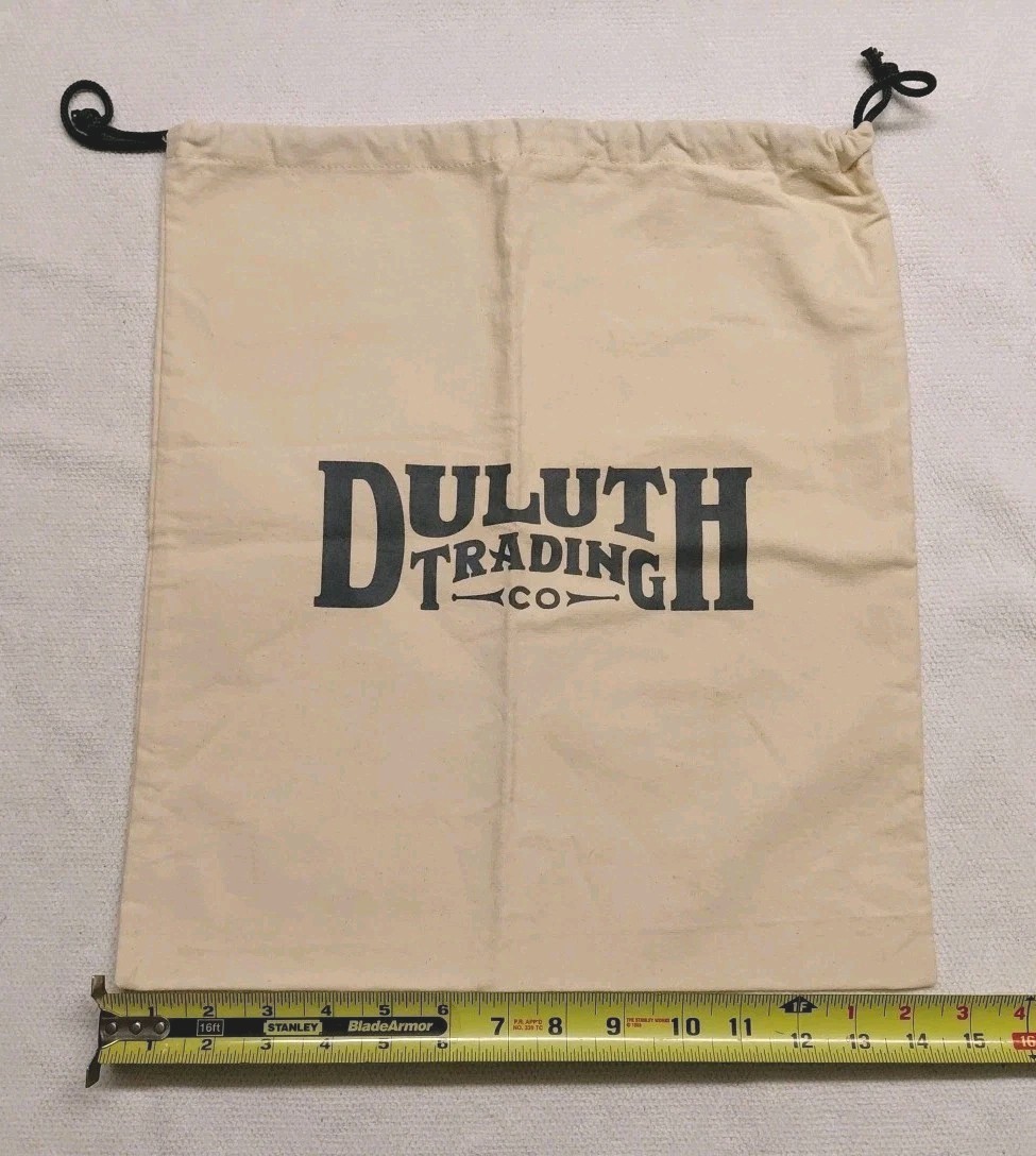Duluth Trading Co Cotton Canvas Drawstring Tote,Laundry/Dust/Storage/Stuff16x14″