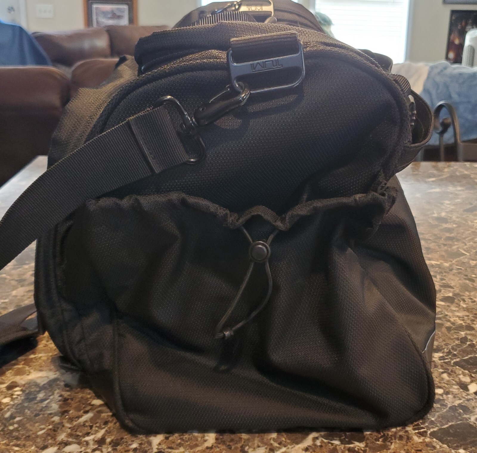 TUMI Boston 2Way Ballistic Nylon Duffle Bag Carry On Black 525C (Great Shape)