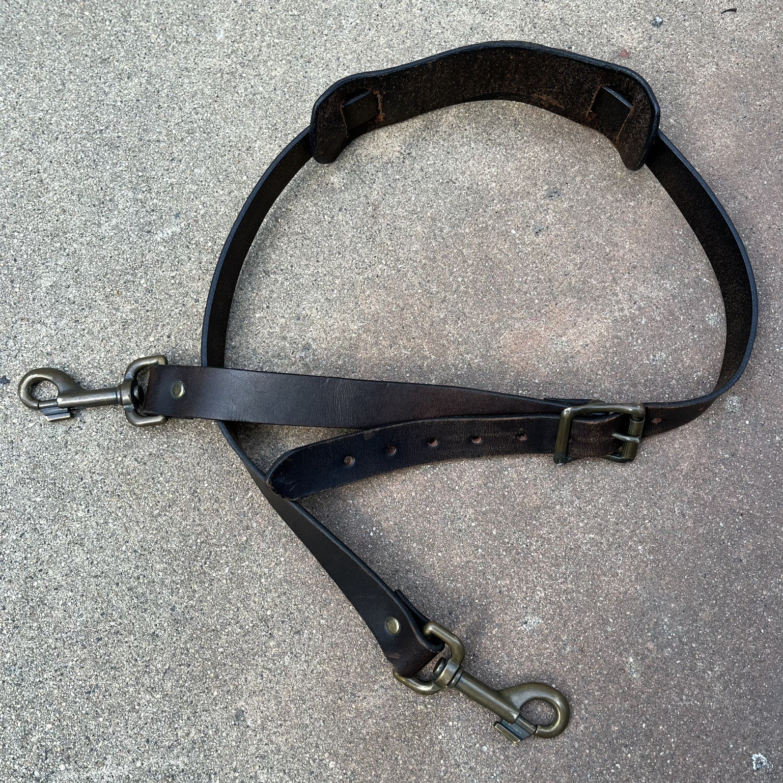 VTG Filson Bridle Leather & Brass Shoulder Strap | Short “Talon Era” Excellent