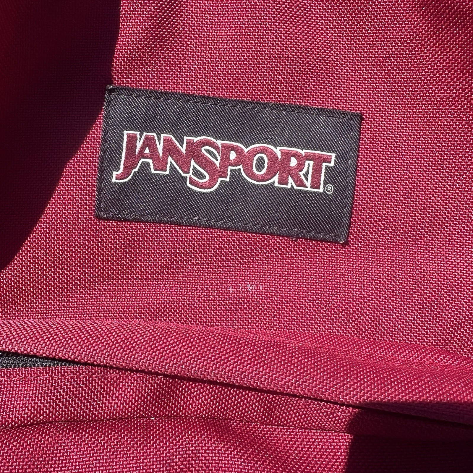 Vintage Jansport Red Backpack w/ Brown Suede Leather Bottom