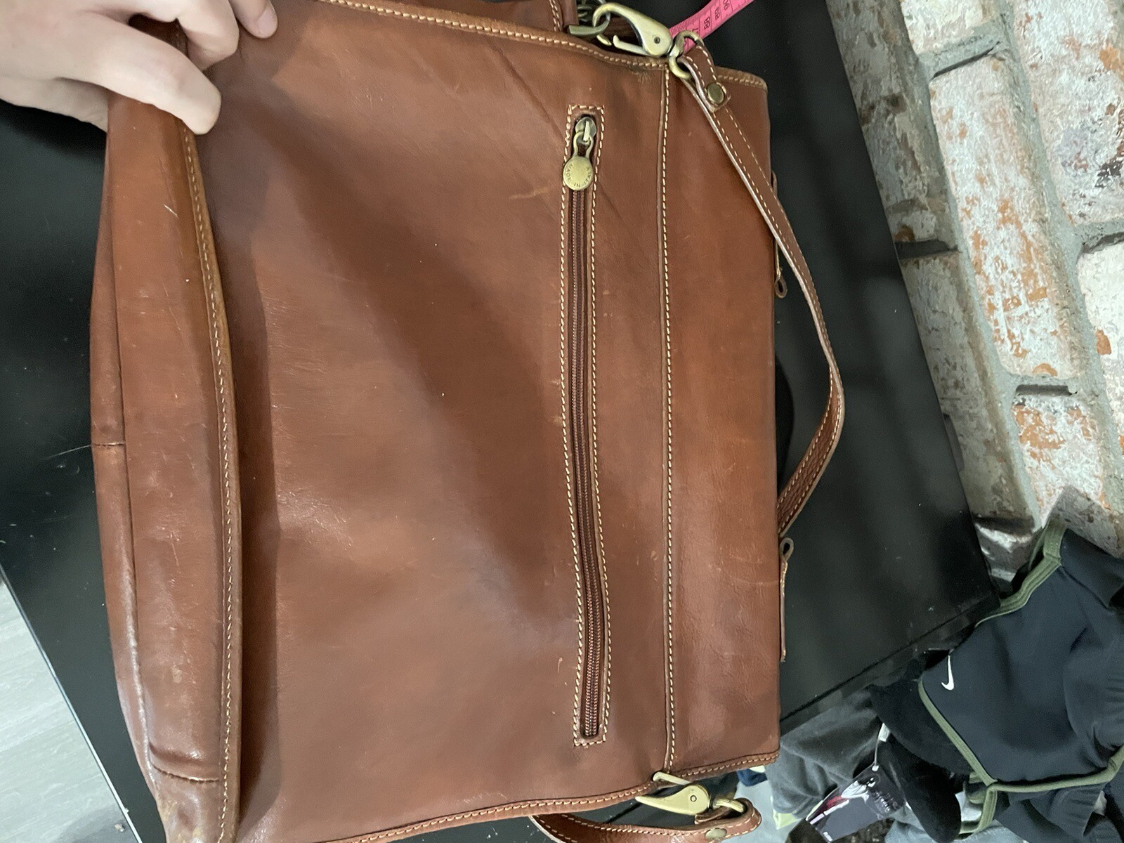 Vintage Floto Italian Leather Briefcase Messenger Laptop Bag – Read For Flaw