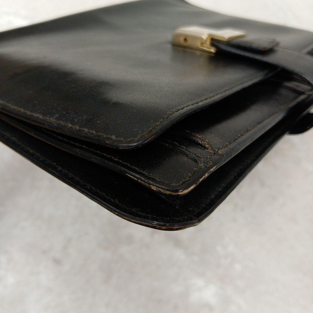 Authentic Bally Black Leather Clutch Bag Vintage 18cm x 25cm x 4cmOptimized eB