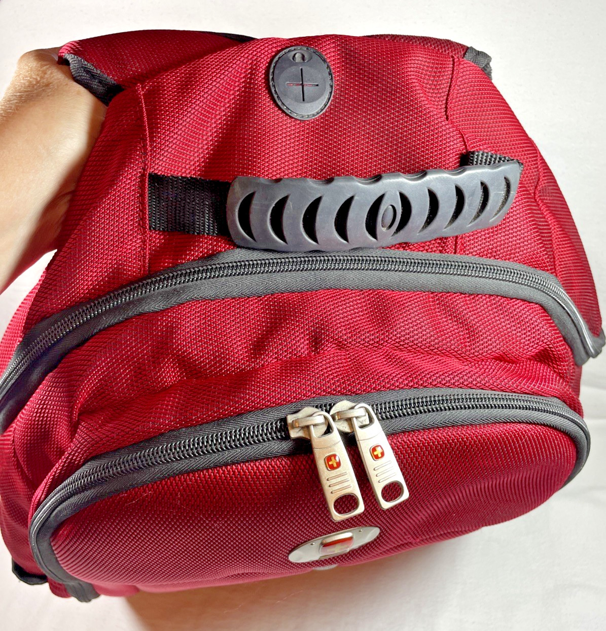 SwissGear Airflow Backpack Red Black Multi Pocket Laptop Travel School Bag
