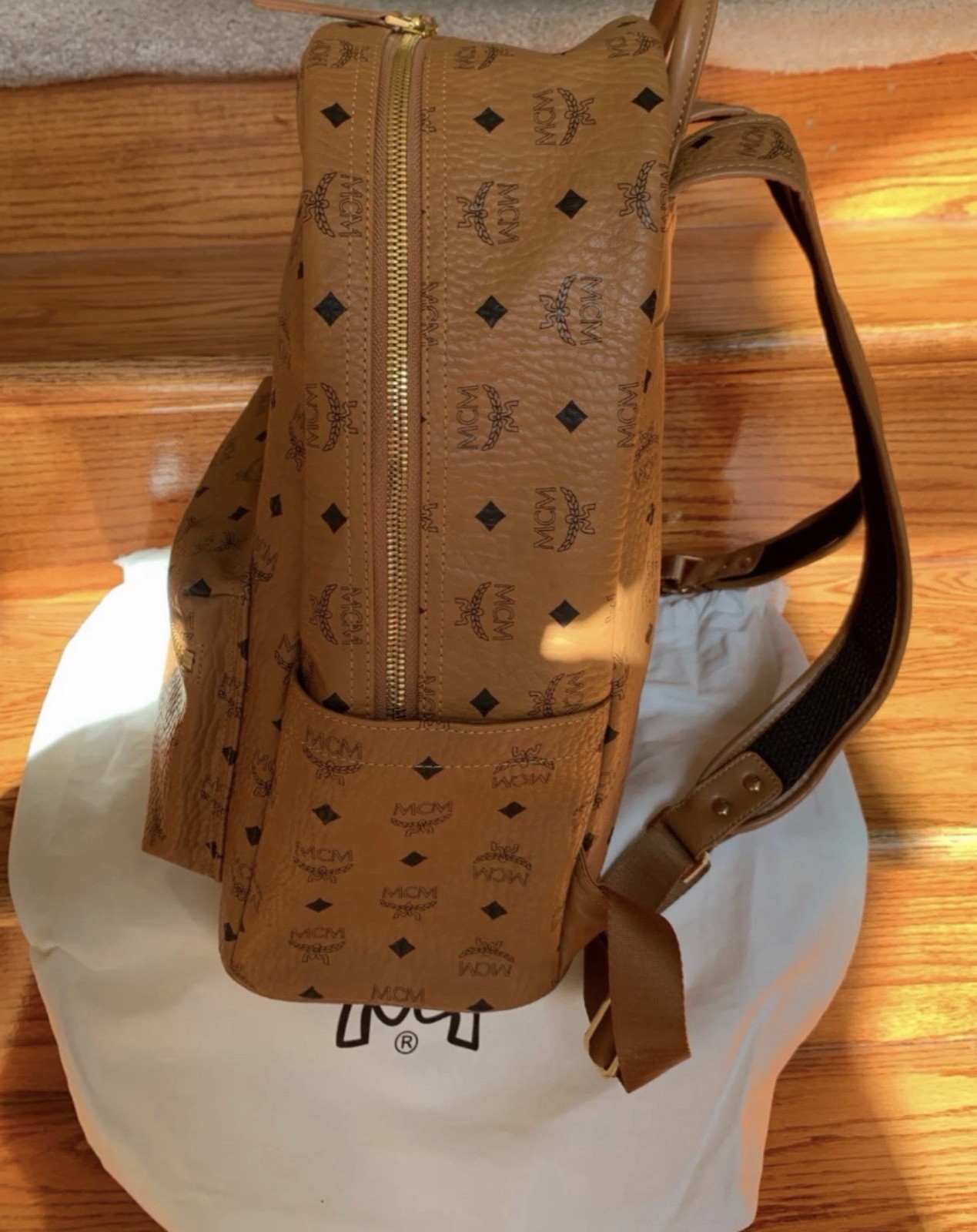 Cognac MCM Medium Backpack