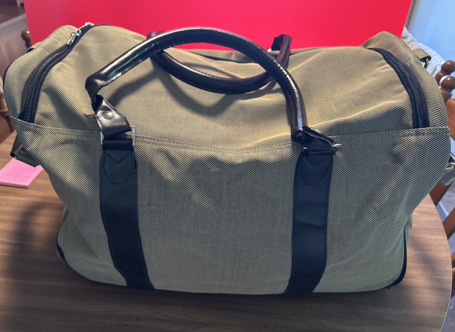 Duffle Bag Frost Creek w/shoulder strap+handles, 17inx12inx6in 2outside pockets