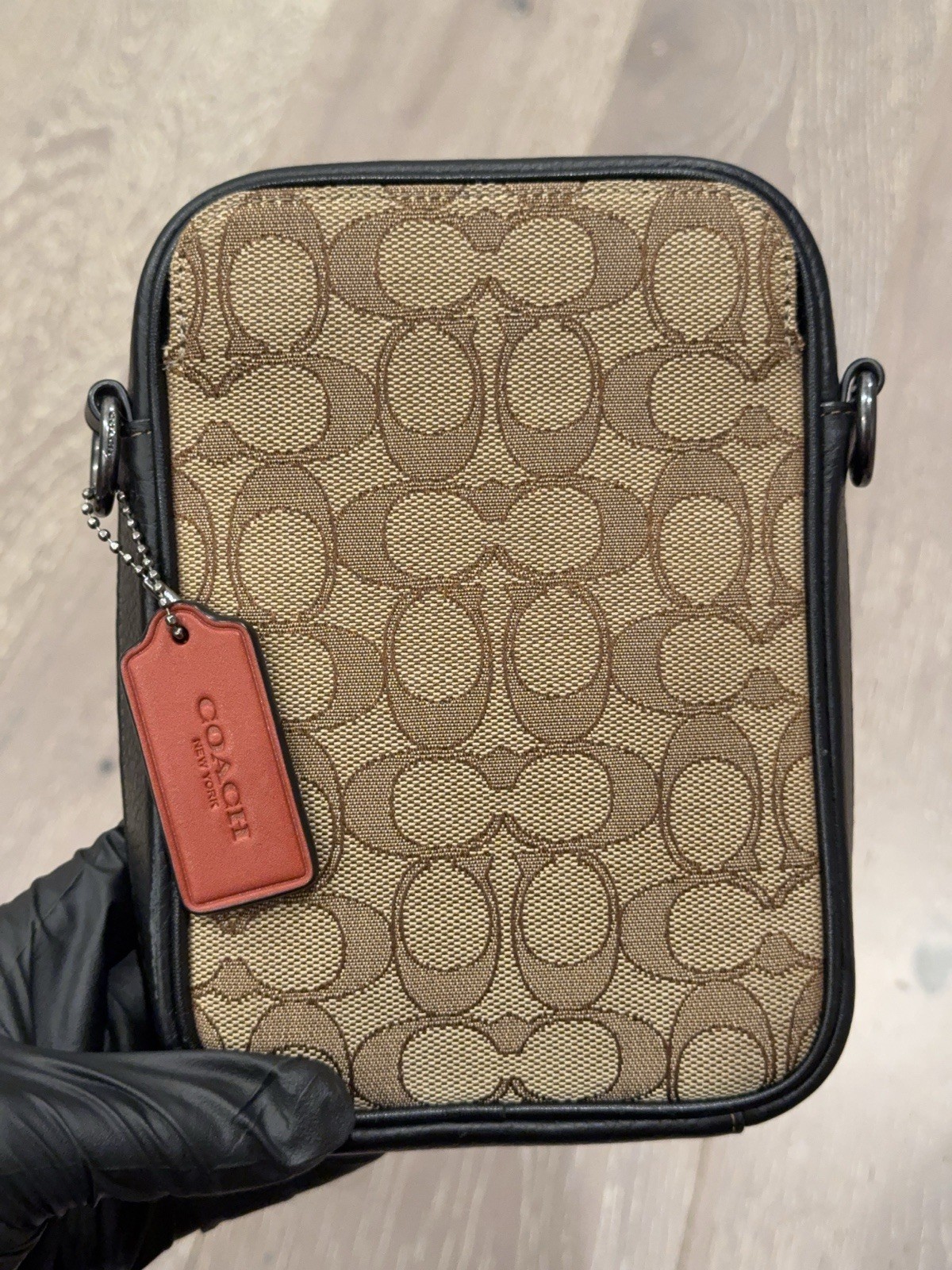 COACH CH097 Stanton Crossbody In Signature Canvas Khaki Black Multi – NWT