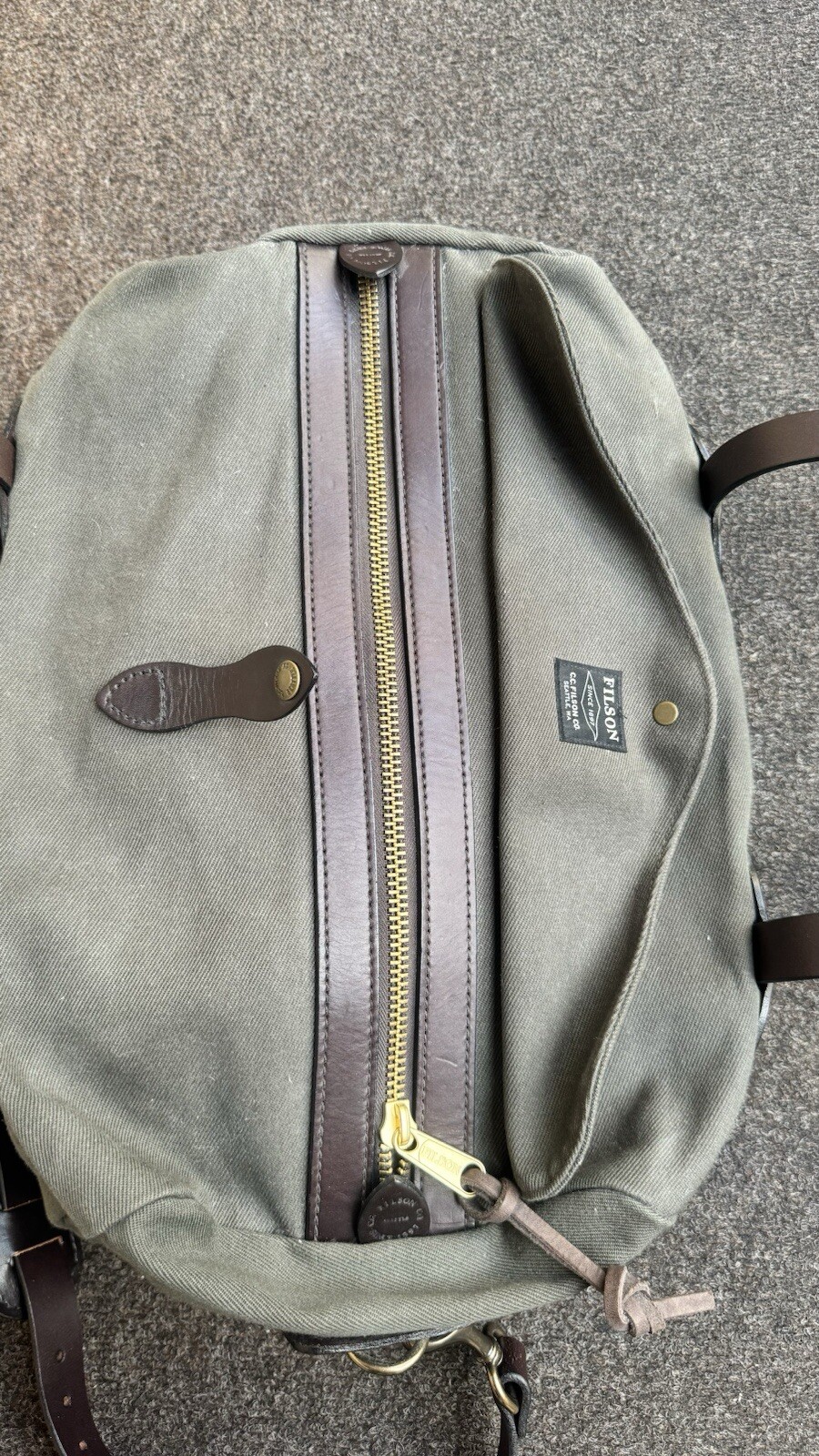 Filson Rugged Twill Small Duffle Bag Otter Green