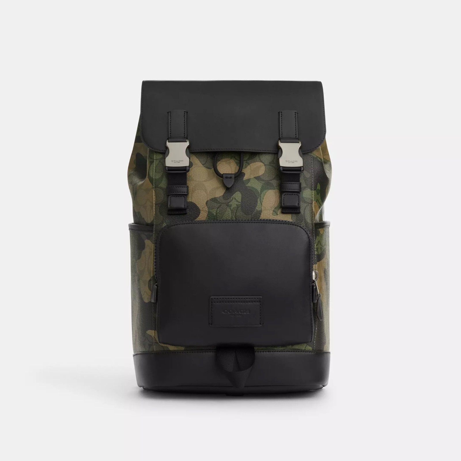 NWT Coach CL943 Track Backpack In Signature Canvas Camo Print Calf Leather $650