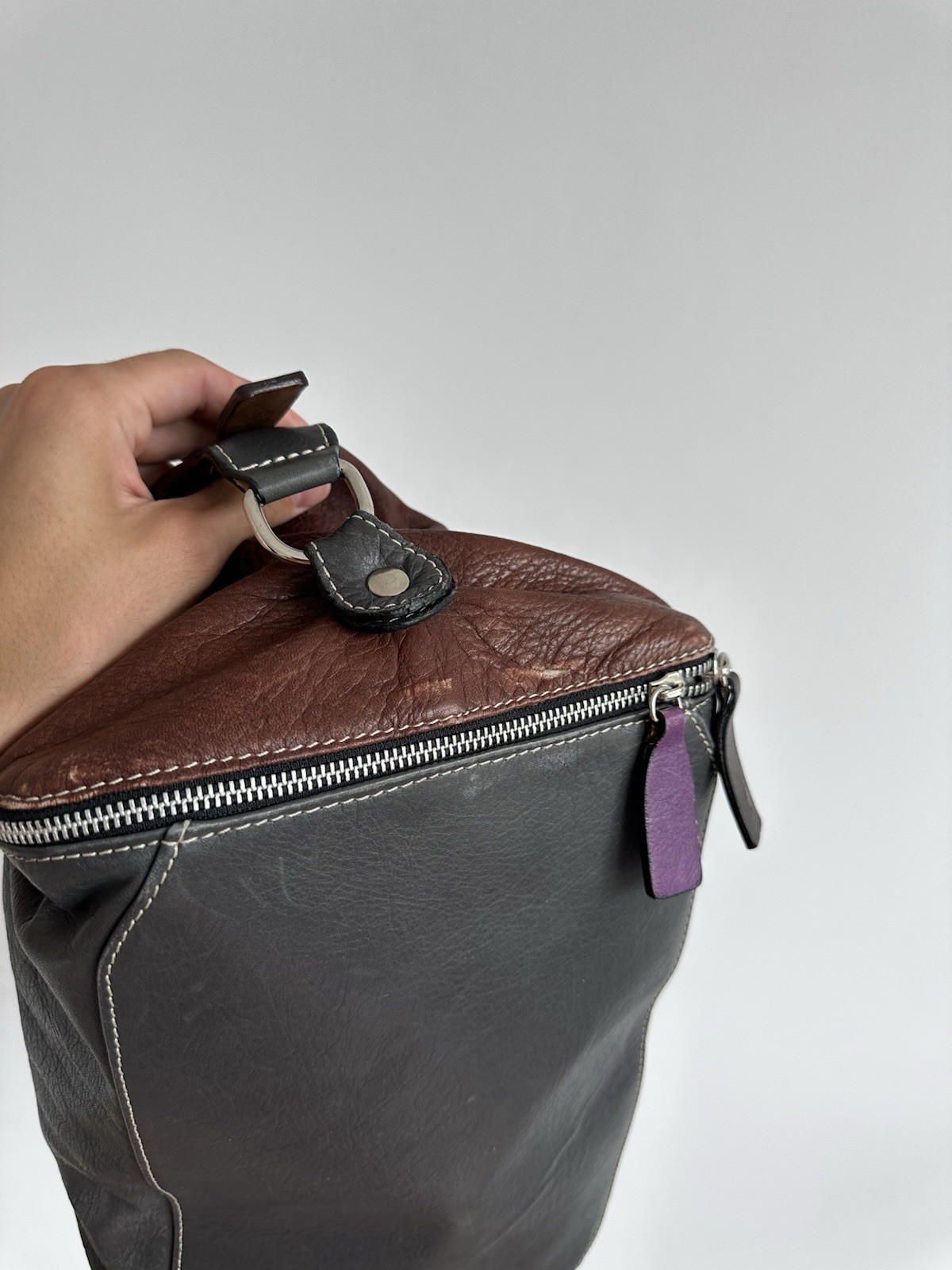 Vintage Luxury Designer Leather Bag Men’s Old Money Made In Italy Archive 90s