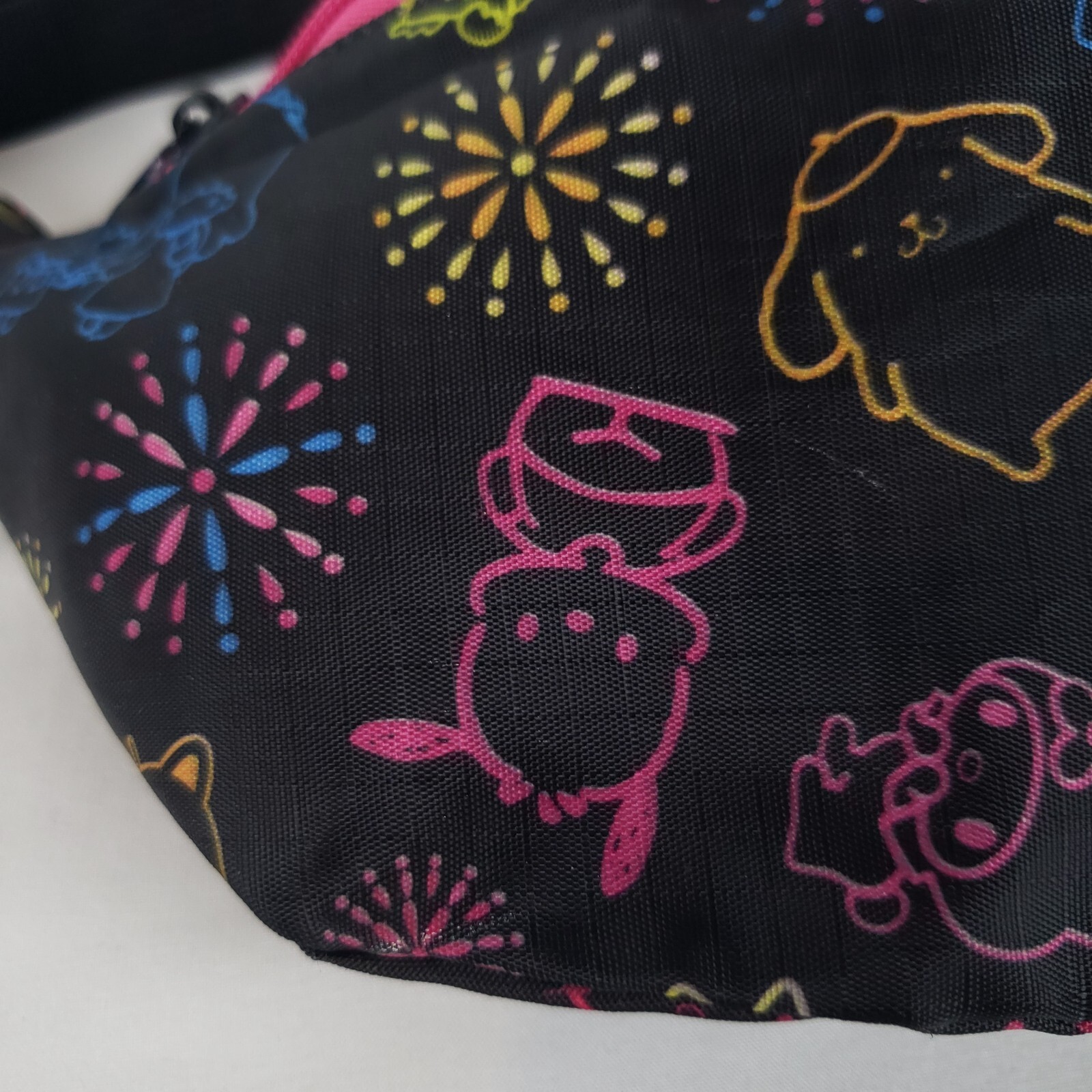 Sanrio Lootcrate Multi-Character Hip Fanny Pack Black Neon Outlines 2018