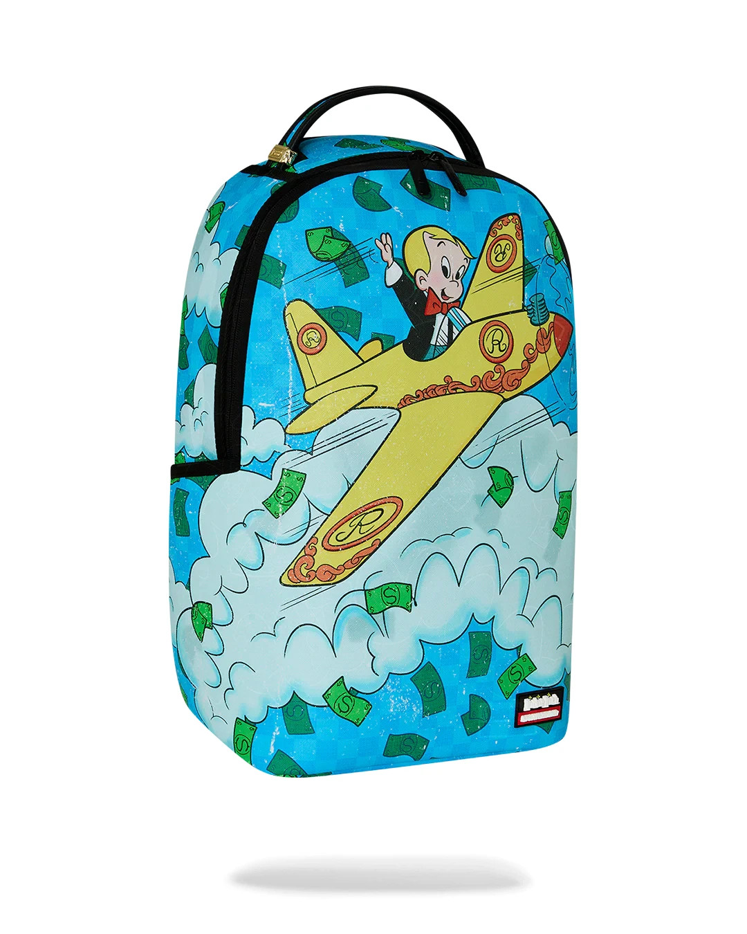 Sprayground AIR RITCHIE RICH Backpack🔥New Black Large Bookbag Kids School Bag